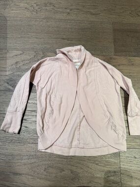 Mini Mioche Light Pink Hooded Open-Front Sweatshirt
